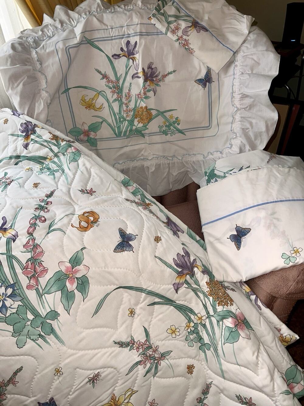 Vintage JCPenney Operation Wildflower 5-Pc Bedding Set - 78"x94" Comforter Twin